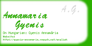 annamaria gyenis business card