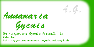 annamaria gyenis business card